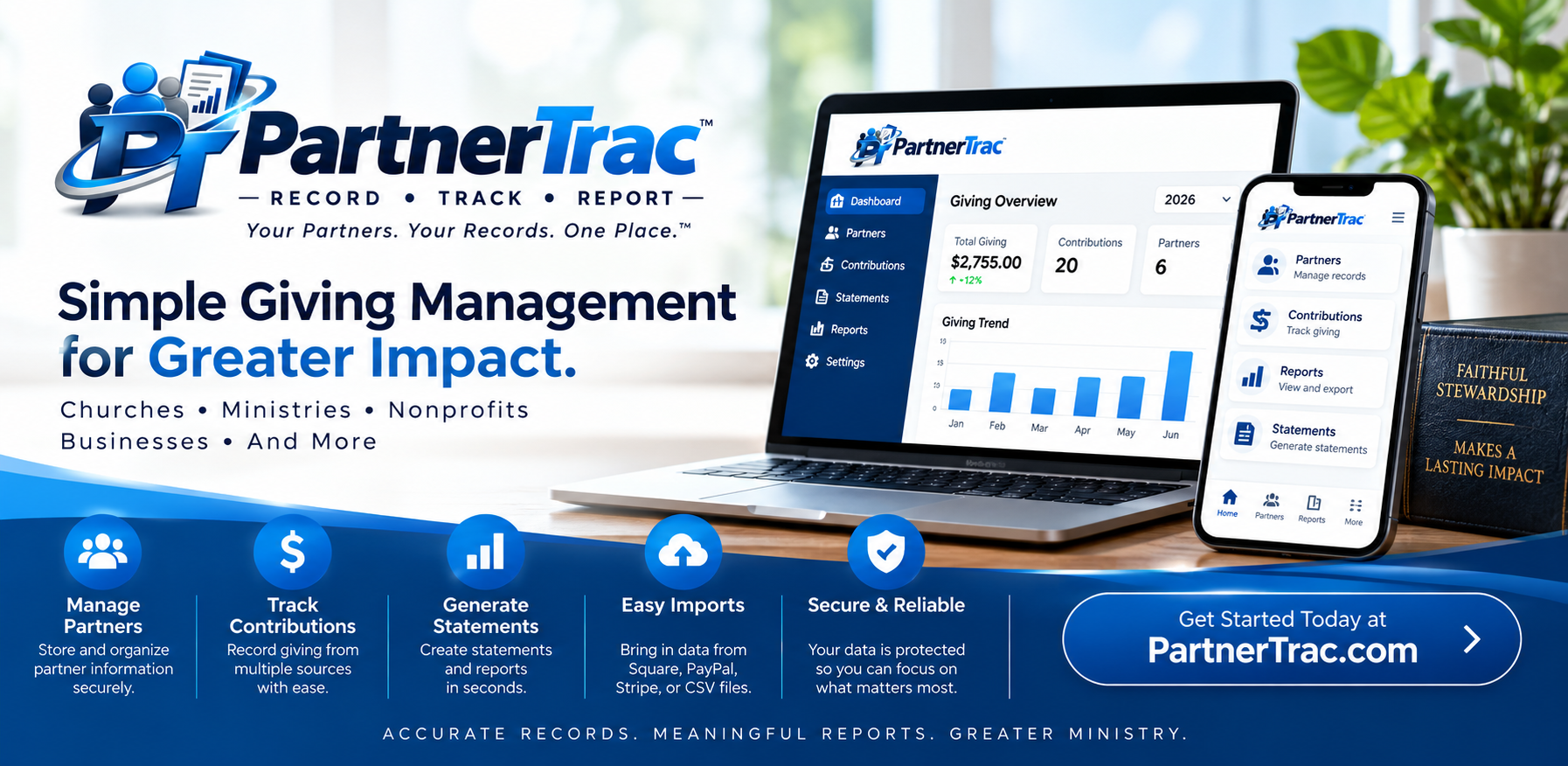 PartnerTrac partner and contribution management platform